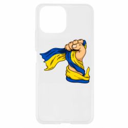 Чехол для Xiaomi Mi11 Lite Рука с украинским флагом - PrintSalon