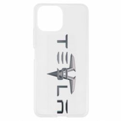 Чехол для Xiaomi Mi11 Lite Tesla Car logo - PrintSalon