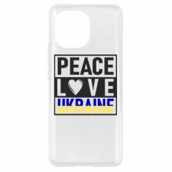 Чехол для Xiaomi Mi11 PEACE LOVE UKRAINE - PrintSalon