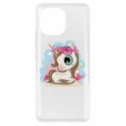 Чехол для Xiaomi Mi11 Unicorn with flowers - PrintSalon