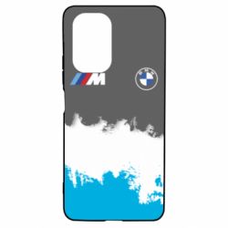 Чехол для Xiaomi Poco F3/K40 BMW logo and gray background - PrintSalon