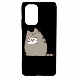 Чехол для Xiaomi Poco F3/K40 Cat with a letter - PrintSalon