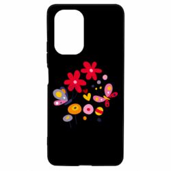 Чехол для Xiaomi Poco F3/K40 Flowers and Butterflies - PrintSalon