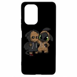 Чехол для Xiaomi Poco F3/K40 Groot And Toothless - PrintSalon