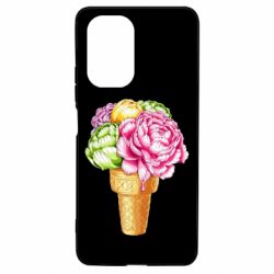 Чехол для Xiaomi Poco F3/K40 Ice cream flowers - PrintSalon