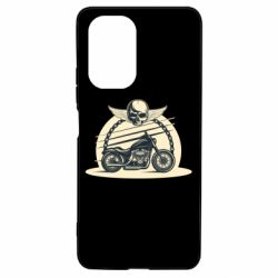 Чехол для Xiaomi Poco F3/K40 Skull and Bike - PrintSalon