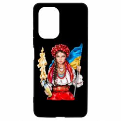 Чехол для Xiaomi Poco F3/K40 Украинская девушка в венку - PrintSalon