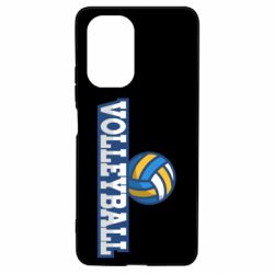 Чехол для Xiaomi Poco F3/K40 Volleyball text and ball - PrintSalon