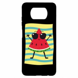 Чехол для Xiaomi Poco X3 Арбуз на пляже - PrintSalon