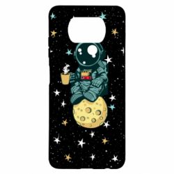 Чохол для Xiaomi Poco X3 Astronaut and coffee - PrintSalon
