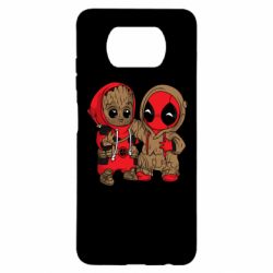 Чехол для Xiaomi Poco X3 Baby Groot And Deadpool - PrintSalon