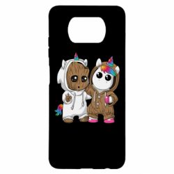 Чехол для Xiaomi Poco X3 Baby Groot And Unicorn - PrintSalon