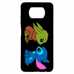 Чехол для Xiaomi Poco X3 Baby Yoda And Stitch - PrintSalon