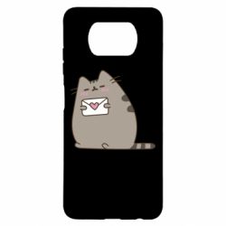 Чехол для Xiaomi Poco X3 Cat with a letter - PrintSalon