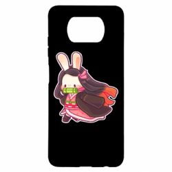 Чехол для Xiaomi Poco X3 Chibi Bunny Kamado Nezuko - PrintSalon
