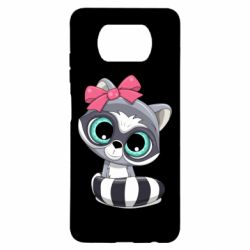 Чехол для Xiaomi Poco X3 Cute raccoon - PrintSalon