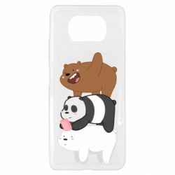 Чехол для Xiaomi Poco X3 Гризли Панда и Белый - PrintSalon