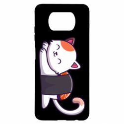 Чехол для Xiaomi Poco X3 Котик-суши - PrintSalon