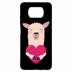 Чохол для Xiaomi Poco X3 Lama with heart - PrintSalon