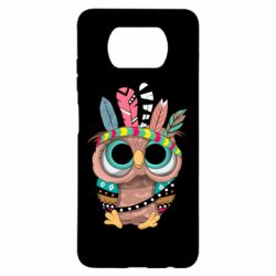 Чехол для Xiaomi Poco X3 Little owl with feathers - PrintSalon