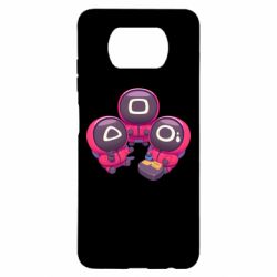 Чехол для Xiaomi Poco X3 Милые солдаты из игры в кальмара - PrintSalon
