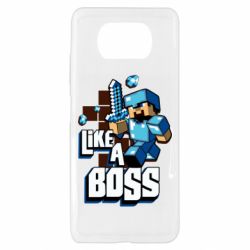 Чехол для Xiaomi Poco X3 Minecraft Like a Boss - PrintSalon