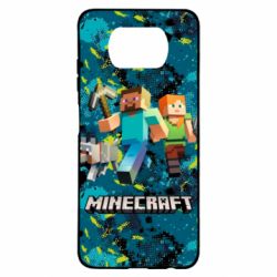 Чохол для Xiaomi Poco X3 Minecraft Steve Alex And Dog - PrintSalon