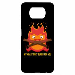 Чехол для Xiaomi Poco X3 MY HEART ONLY  BURNS FOR YOU - PrintSalon