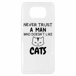 Чехол для Xiaomi Poco X3 Не любит котов - не доверяй - PrintSalon