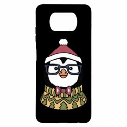 Чехол для Xiaomi Poco X3 New Year's Penguin - PrintSalon