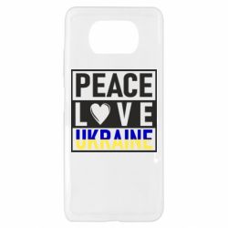 Чехол для Xiaomi Poco X3 PEACE LOVE UKRAINE - PrintSalon