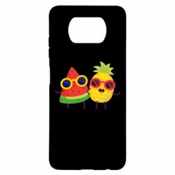 Чехол для Xiaomi Poco X3 Pineapple with watermelon - PrintSalon