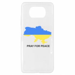Чехол для Xiaomi Poco X3 Pray for peace - PrintSalon