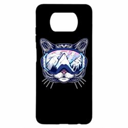 Чехол для Xiaomi Poco X3 Snowboard Cat - PrintSalon