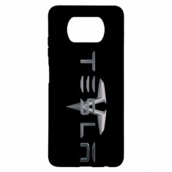 Чехол для Xiaomi Poco X3 Tesla Car logo - PrintSalon