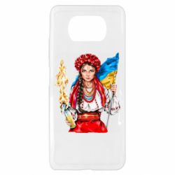 Чехол для Xiaomi Poco X3 Украинская девушка в венку
