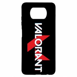 Чехол для Xiaomi Poco X3 Valorant glitsh logo - PrintSalon