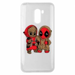 Чехол для Xiaomi Pocophone F1 Baby Groot And Deadpool - PrintSalon