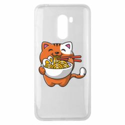 Чехол для Xiaomi Pocophone F1 Cat and Ramen - PrintSalon