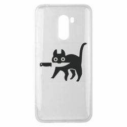 Чехол для Xiaomi Pocophone F1 Cat with a knife - PrintSalon