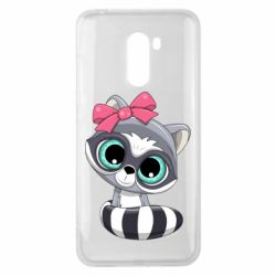 Чехол для Xiaomi Pocophone F1 Cute raccoon - PrintSalon