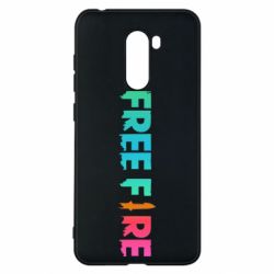 Чехол для Xiaomi Pocophone F1 Free fire gradient logo - PrintSalon