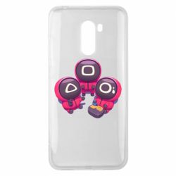 Чехол для Xiaomi Pocophone F1 Милые солдаты из игры в кальмара - PrintSalon