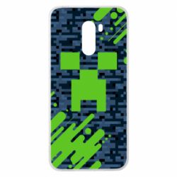 Чехол для Xiaomi Pocophone F1 Minecraft Creeper - PrintSalon