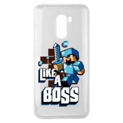 Чехол для Xiaomi Pocophone F1 Minecraft Like a Boss - PrintSalon