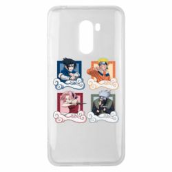 Чехол для Xiaomi Pocophone F1 Naruto team 7 in action - PrintSalon