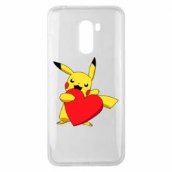 Чехол для Xiaomi Pocophone F1 Pikachu Heart - PrintSalon