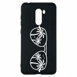 Чехол для Xiaomi Pocophone F1 Sunglasses And Palm Trees - PrintSalon