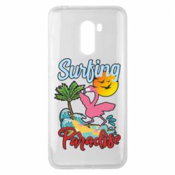 Чехол для Xiaomi Pocophone F1 Surfing Paradise Flamingo - PrintSalon