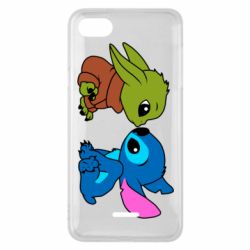 Чехол для Xiaomi Redmi 6A Baby Yoda And Stitch - PrintSalon